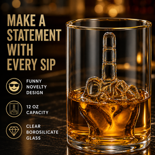 Middle Finger Gifts Whiskey Glass Single Novelty Whiskey Wine Funny Gift For That Someone You Love M