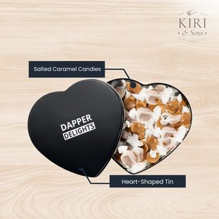 Single Malt Scotch Whiskey Caramel Heart Tin Small Batch High Quality Salted Caramels Gift Gifted In