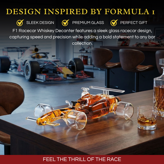 F1 Racecar Whiskey Decanter 8 12OZ Scotch Bourbon Liquor Decanter For Car Lovers Formula 1 Racing En