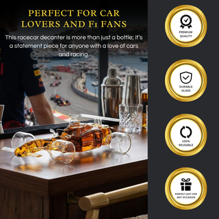 F1 Racecar Whiskey Decanter 8 12OZ Scotch Bourbon Liquor Decanter For Car Lovers Formula 1 Racing En