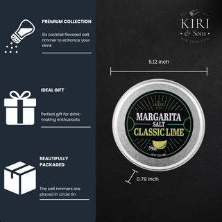 5 Pack Premium Margarita Cocktail Flavored Salt Rimmer Variety Set 3 5OZ Chili Lime Lemon Drop Sugar