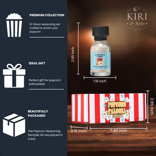 Gourmet Popcorn Seasoning Sampler Kit 10 Flavor Variety Pack Including Kettle Corn Garlic Parmesan B