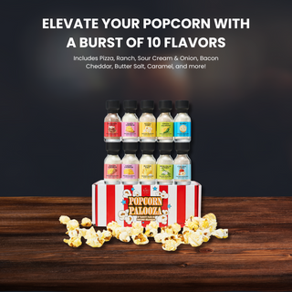 Gourmet Popcorn Seasoning Sampler Kit 10 Flavor Variety Pack Including Kettle Corn Garlic Parmesan B