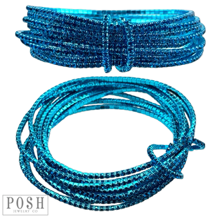 Tiny rhinestone stretch bracelet set - LC