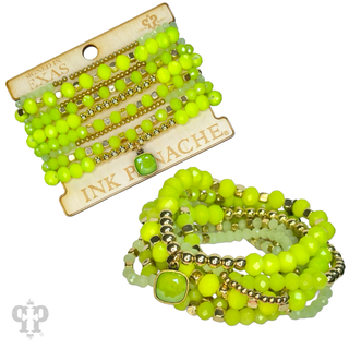 Beaded bracelet stack set, Austrian crystal - LC