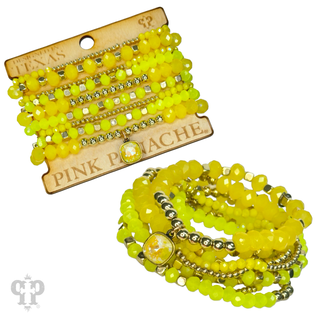 Beaded bracelet stack set, Austrian crystal - LC