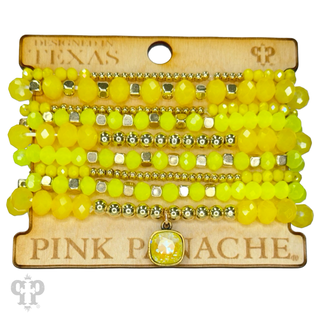Beaded bracelet stack set, Austrian crystal - LC