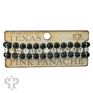 Bead and rhinestone adjustable bracelet - LC