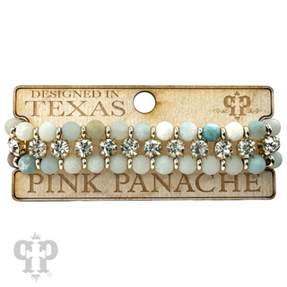 Bead and rhinestone adjustable bracelet - LC