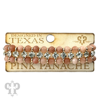 Bead and rhinestone adjustable bracelet - LC