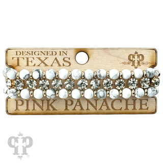 Bead and rhinestone adjustable bracelet - LC