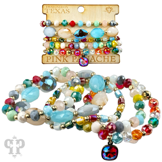 Opaque bead bracelet set - LC