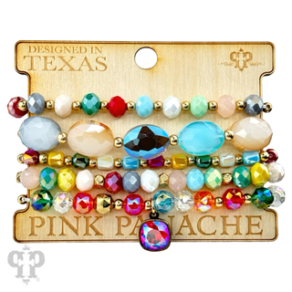 Opaque bead bracelet set - LC