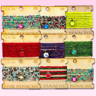 Faceted small bead bracelet set with Austrian crystal - LC