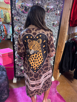 Yolly Italy Graffiti & Leopard Love Cardigan