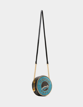 Betsey Johnson Kitsch Caviar Crossbody Blue