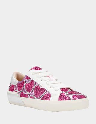 Betsey Johnson Bryel Pink Hearts Sneaker