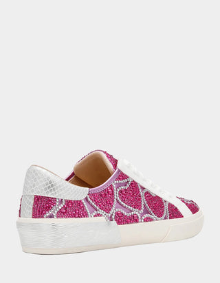 Betsey Johnson Bryel Pink Hearts Sneaker