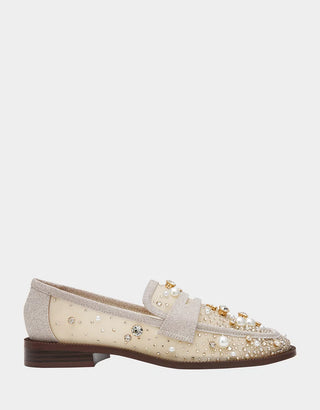 Betsey Johnson Maren Light Gold Loafer