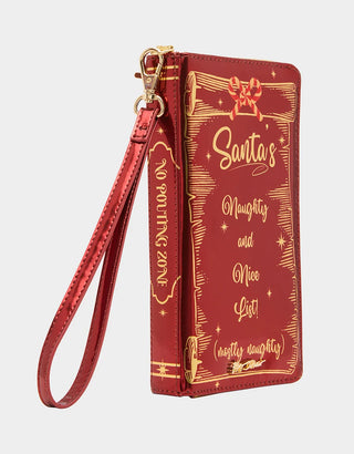 Betsey Johnson Naughty List Wristlet Red