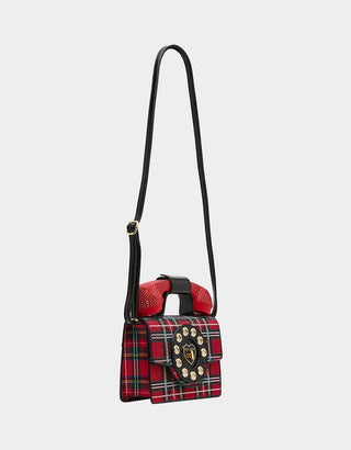 Betsey Johnson Brrrr-ing Phone Bag Plaid