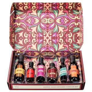Balsamic Vinegar Gourmet Gift Set Of 6 Premium Made In Italy Natural Flavors Include Garlic Chili Fi