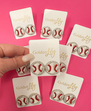 Baseball Stud Earrings