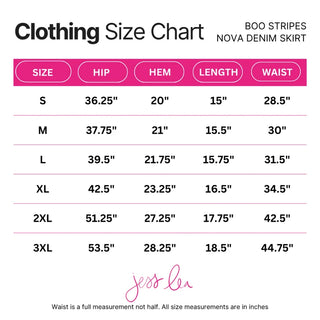 Nova Denim Skirt - Boo Stripes