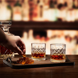 Bourbon Gummy Gift Set Two Whiskey Glasses Includes Bourbon Flavored Candy Bears 2 Crystal Lowball G