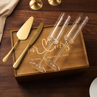 Wedding Bridal Mr Mrs Champagne Flutes Gift Set Of 2 Crystal Champagne Flutes For Him And Her Valent