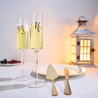 Wedding Bridal Mr Mrs Champagne Flutes Gift Set Of 2 Crystal Champagne Flutes For Him And Her Valent