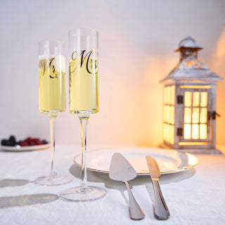 Wedding Bridal Mr Mrs Champagne Flutes Gift Set Of 2 Crystal Champagne Flutes For Him And Her Valent