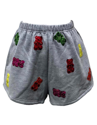 Queen of Sparkles - Grey Gummy Bear Shorts