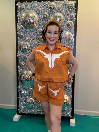 QOS Licensed Texas Ruffle Mascot Patch Tank