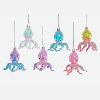 Iridescent Octopus Glass Ornament