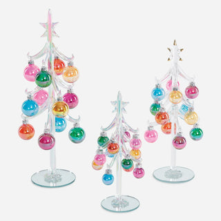 Glass Tree with Ornaments