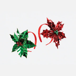 Poinsettia Foil Paper Headband