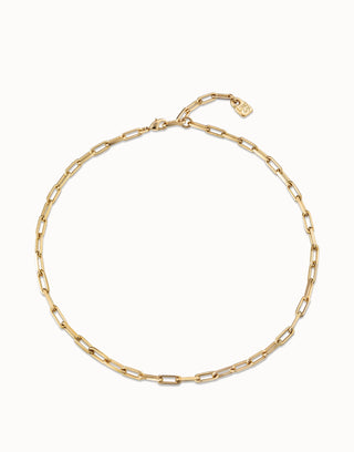 Cadena 9 Gold - Short link chain charm necklace