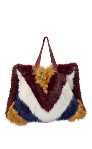 CONFIDANTE-MULTI FAUX FUR HANDBAG