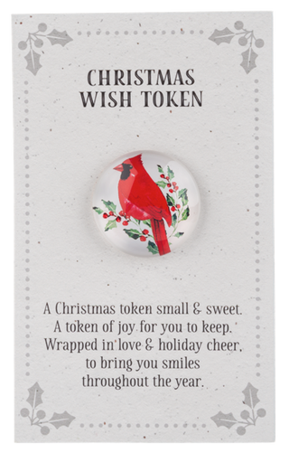 Cardinal Christmas Wish Token