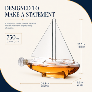 Sailboat Whiskey Wine Decanter Ship Ship Decanter Set 750ML Drink Dispenser For Wine