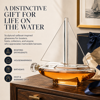Sailboat Whiskey Wine Decanter Ship Ship Decanter Set 750ML Drink Dispenser For Wine