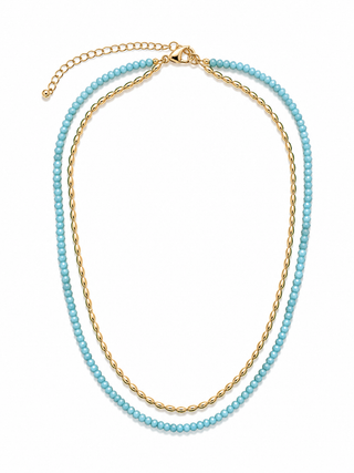 Turquoise Double Stack Necklace