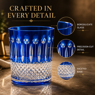Multicolor Crystal Italian Design Cups Set Of 4 Whiskey Glasses 8OZ 3 5 H By Venetia