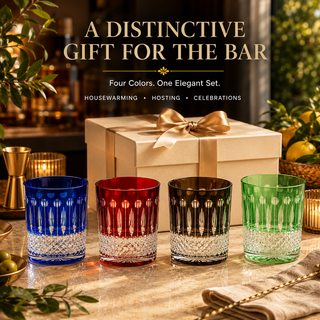 Multicolor Crystal Italian Design Cups Set Of 4 Whiskey Glasses 8OZ 3 5 H By Venetia