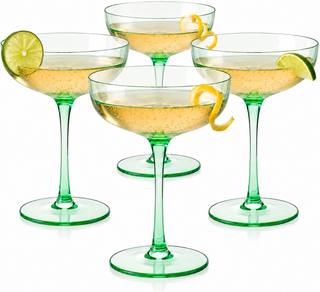Colored Coupe Glass 7OZ Set Of 4 By Colorful Champagne Cocktail Glasses Fancy Manhat