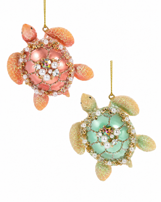 Jeweled Sea Turtle Ornament