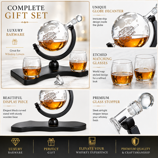 Airplane Whiskey Decanter Gift Premium Barware Gift Elegant Drinkware Collection