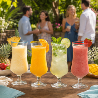 Set Of 4 Pina Colada Hurricane Glasses 14OZ By Cocktail Glasses Set Pina Colada Glas