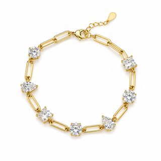 Sophia Cz Paperclip Bracelet